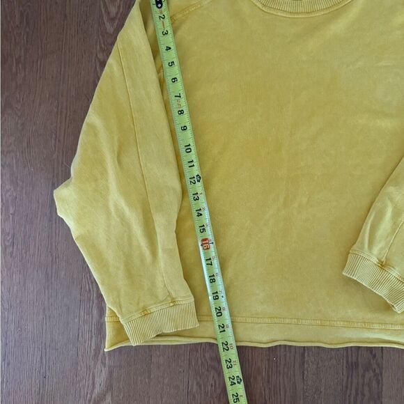 Zara yellow boho boxy crewneck long sleeved sweatshirt M - Picture 5 of 8